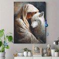 thumbnail image 4 of Toile Murale Femme Loup Étreinte 15,75 X 11,81 Pouces, 4 of 8