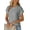 Gray, variant on Summer New Women's Clothing Round Neck Short-sleeved Casual T-shirt Shoulder Sleeve Slim Short Casual Tops