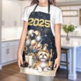 thumbnail image 4 of Happy New Year Shih Tzu Welcome 2025 Balloon Firework Party Apron Lion Dog Lover Gifts for Cooking Grilling Baking Painting Gardening - 01014, 4 of 5