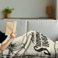thumbnail image 3 of Hula Girl Soft Flannel Fleece Blanket, Aloha Summer Holidays Vintage Poster Pattern with a Girl Dancing Summer, Cozy Plush for Indoor and Outdoor Use, 70" x 90", Cream Charcoal Grey, by Ambesonne, 3 of 5
