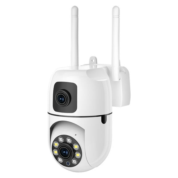 8MP Security Surveillance IP Camera Dual Lens Dual Screen WIFI Cam Outdoor Auto Tracking Two-way Audio HD Night Color Cam