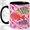 Black, variant on Colorful Fish Accent Mug, 11oz Ceramic Coffee Cup for Ocean Lovers