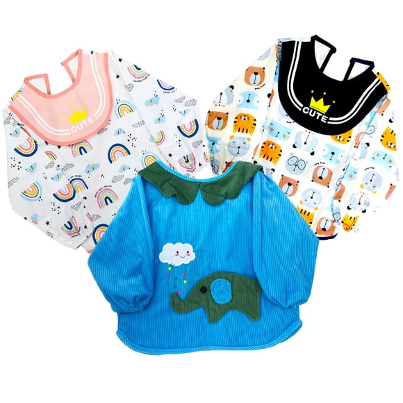 Babero Para Bebés de Tela Bata Impermeable Reutilizable Ecobaby Original