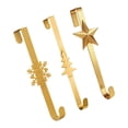 thumbnail image 1 of 3 piezas de gancho para corona de puerta delantera, gancho para corona navideña, resistente, decorativo, pesado, 1 of 9