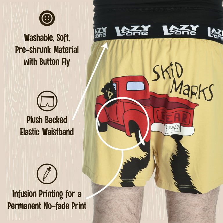 LazyOne Funny Animal Boxers, Skid Marks, Humorous Underwear, Gag Gifts for  Men (Xlarge) 
