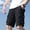 Black, variant on Mens Summer Elastic Waist Shorts Solid Color Loose Fit Straight Legged Outdoor Short Pants Basic Clothes 38 Blue