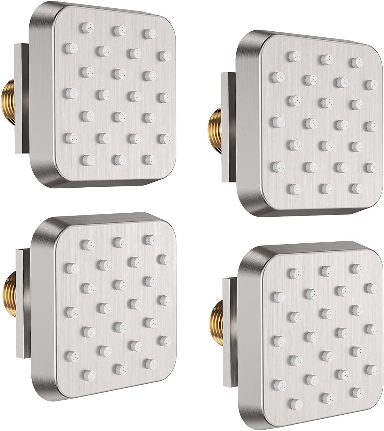Shower Body Spray Jets, 2.63inch Brass Showerhead Body Spray Square