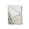 thumbnail image 2 of Christmas Soft Flannel Fleece Blanket, Fairies with Wands and Tree Hand Drawn Style with Wreath and Stockings Image, Cozy Plush for Indoor and Outdoor Use, 50" x 70", Red and Green, by Ambesonne, 2 of 6