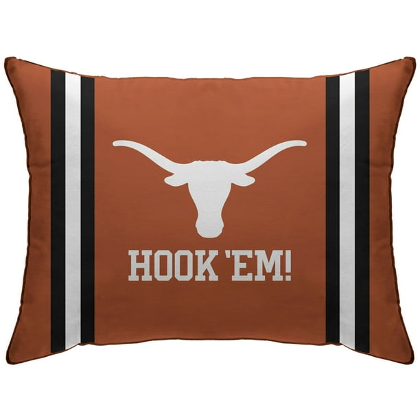 Texas Longhorns Standard Stripe Logo Plush Bed Pillow