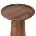 thumbnail image 4 of Dayton SOLID ACACIA WOOD 13 inch Wide Round Contemporary Wooden Accent Table in Light Cognac, Fully Assembled, 4 of 9