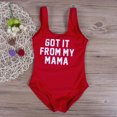 thumbnail image 3 of ITFABS Mother  Daughter Bikini, One-piece Bathing Suit, Letters Print Swimwear, 3 of 7