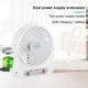 thumbnail image 5 of Ventilador USB portátil con batería y linterna, silencioso y potente ventilador de escritorio recargable para carga de teléfono, al aire libre, oficina, mochilero Ormromra 220286-1, 5 of 7