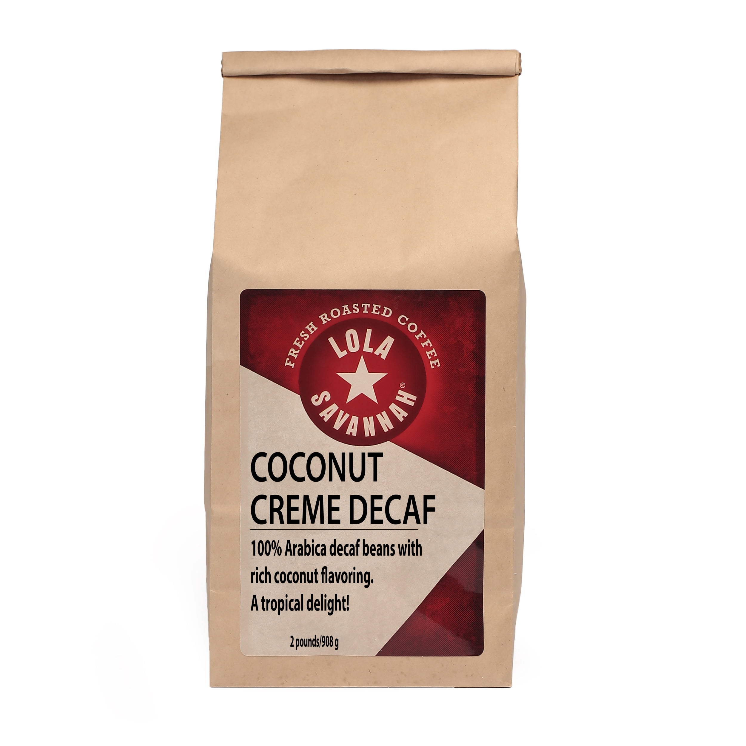 Lola Savannah Coconut Crème Ground Coffee - Decaf 2lb Bag