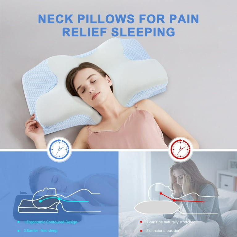 DONAMA Cervical Pillow for Neck Pain Relief Memory Foam Pillows