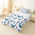 thumbnail image 2 of jejeloiu Watercolor Ocean Life Twin Comforter Sets,Turtle Whale Print Bedding Set For Boys,Multicolor,Polkadot Reversible,2pcs,1 Comforter and 1 Pillowcase, 2 of 7