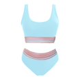 thumbnail image 4 of WILLBEST Traje de Baño con Faja conjuntos de Bikini de Cintura Alta para Mujer Trajes de Baño deportivos de Dos Piezas Trajes de Baño de Corte Alto con Bloques de Color, 4 of 4