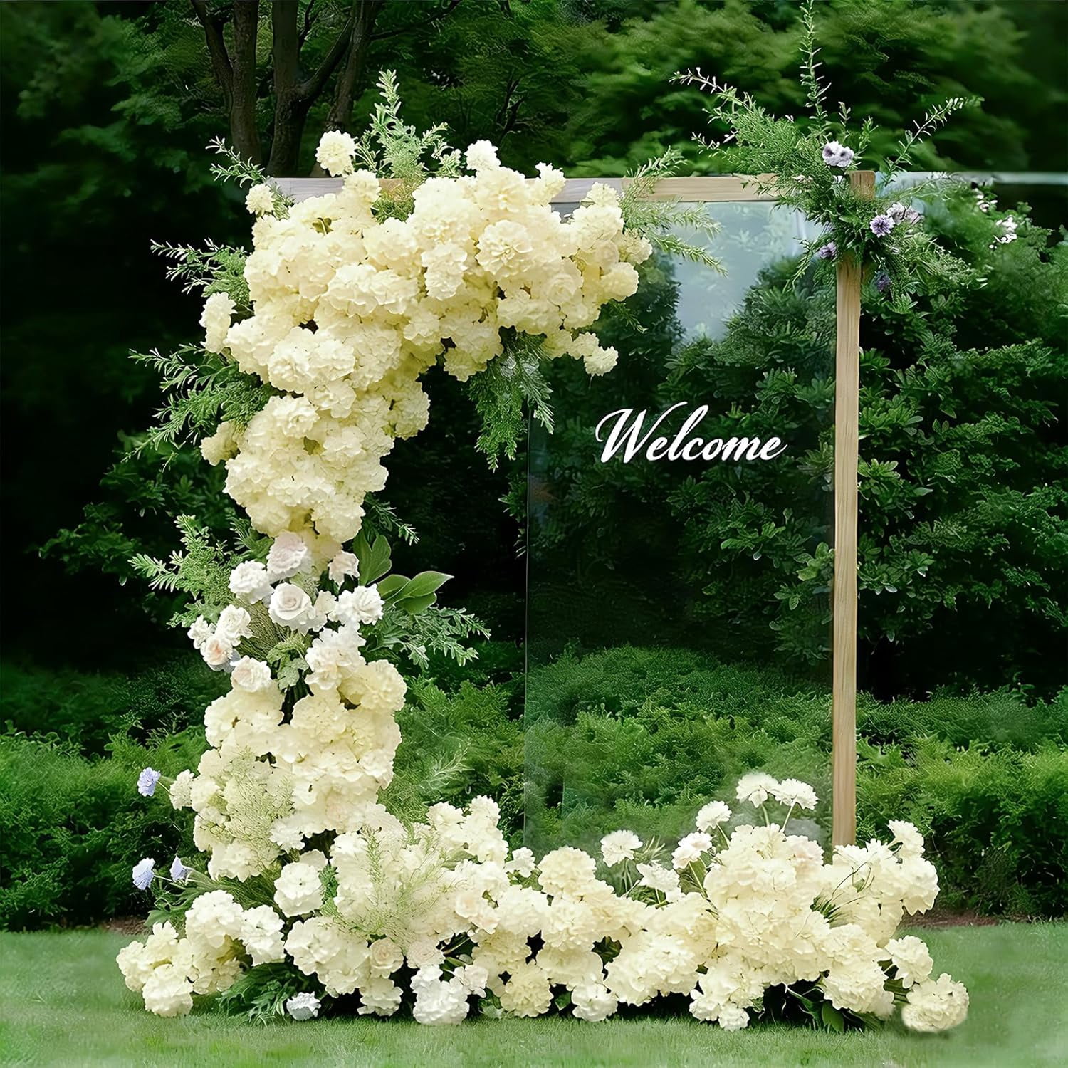65Pcs White Hydrangea Artificial Flowers Bulk，Realistic Silk Fake Flowers with Stems，Faux Hydrangea Flowers for Wedding Home Decor Centerpieces Living Room Garden Party Baby Shower Decoration
