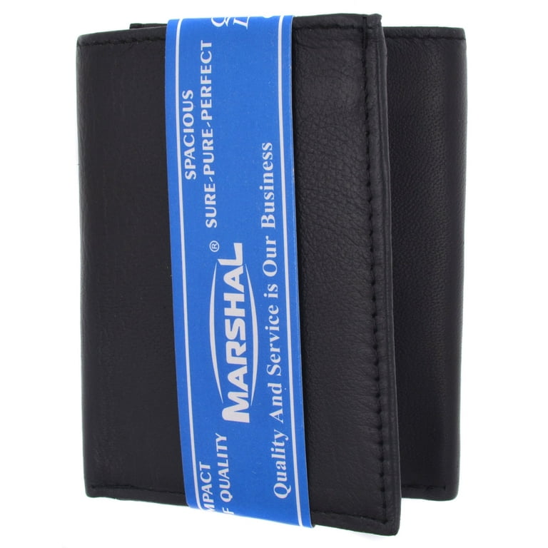 Trifold Lamb Leather Wallet W/Removable ID attached W/Hook and