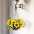 thumbnail image 4 of Flores artificiales en cesta colgante para exteriores, interiores, baby shower, jardín, 4 of 6
