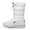 White, variant on Women's Snow Boots - Winter Solid Color Thick Sole Protective On Footwear for Comfort and Style