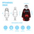 thumbnail image 3 of Game Controller Red Pattern Lamb Fleece Blanket Hoodies for Teens ,Teens Oversize Sherpa Wearable Hooded Blanket Sweatshirt with Super Pockets, 3 of 6