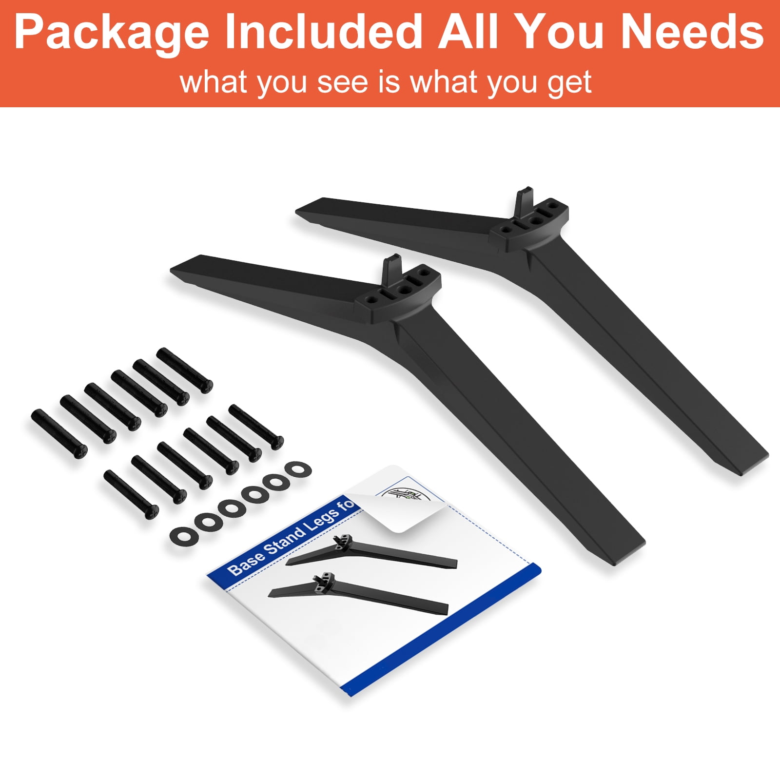 Stand for LG TV Legs Replacement, Only for LG 70" 75" 82" 86" TV Models We List, for 70UP8070 70UQ7070ZUD 70UQ7590PUB 70UQ8000 75UP8070 75UQ8000 82UP8770 86UP8770 86UQ8000 86UQ7070 86UQ7590