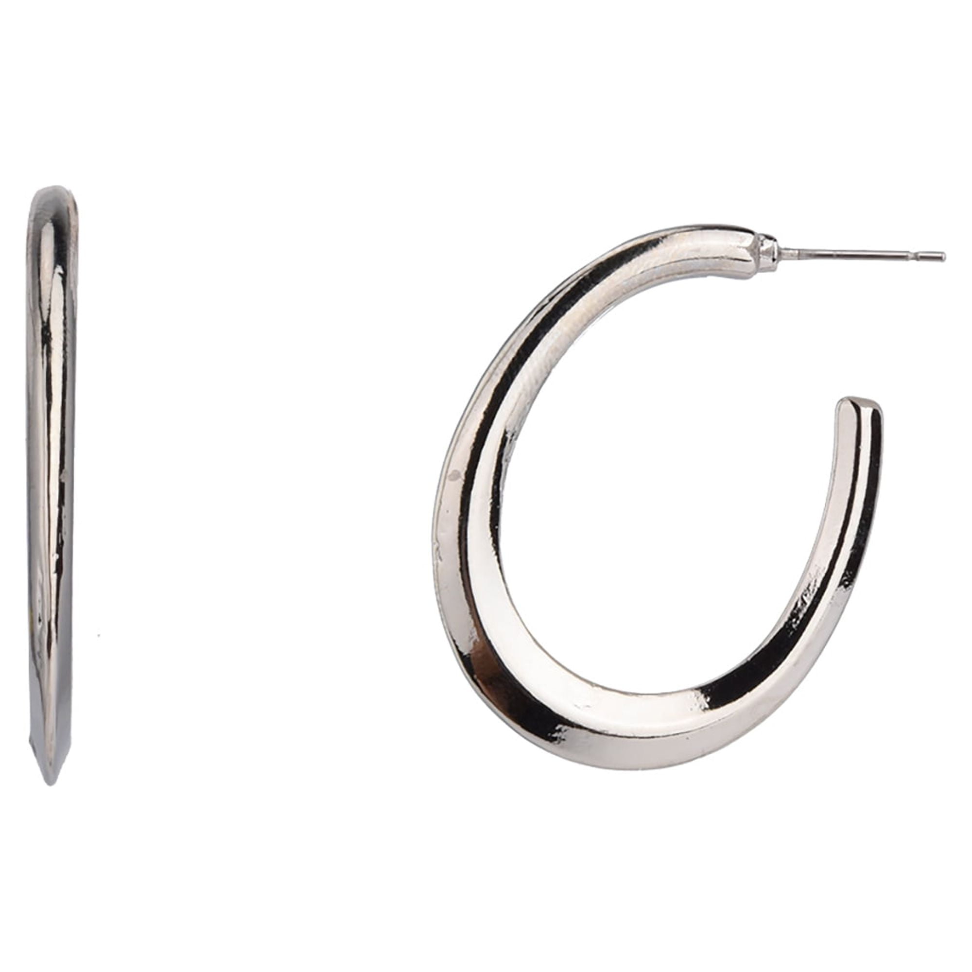 Time and Tru Women's Thin Hoop Earrings