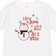 thumbnail image 4 of Inktastic Christmas Let It Snow Cute Snow Man with Snowflakes Boys or Girls Long Sleeve Toddler T-Shirt, 4 of 5
