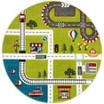 thumbnail image 4 of Safavieh Carousel Kids Devan Train track Area Rug, 4 of 6