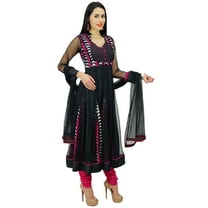 Atasi Womens Readymade Black Anarkali Suit With Dupatta Salwaar Kameez Indian Bollywood Dress - Custom Clothing