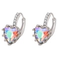 thumbnail image 1 of Exquisite Cubic Zirconia Heart Lever Style Single Stone Earrings Plated Fashionable Earrings, 1 of 7
