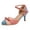 Blue, variant on Women's Kitten Heels Pointed Toe Pumps Color Block Leather Heeled Sandals Wedding Party Work Dress Shoes Buckle Ankle Strap Comfortable Footwear White Size 8.5