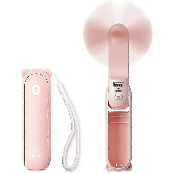 Handheld Mini Fan, 3 In 1 Hand Fan, Portable Usb Rechargeable Small Pocket Fan, Battery Operated Fan