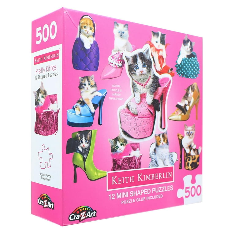 Cra-Z-Art Multi-Shaped 500-Piece Pretty Kitties Child Jigsaw