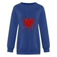 thumbnail image 3 of Women's Hoodless Sweatshirt Clothing Valentine's Day Women's Sweatshirt Crew Neck Red Heart Print Long Sleeve Casual Tops, 3 of 4