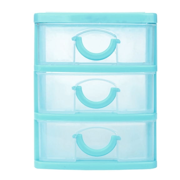 Moonsky Plastic Desktop Drawer Organizer, Multi-Layer Small Parts Storage Case M (three layers)
