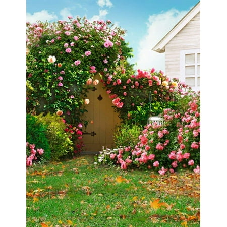 Forest Tree Face Garden - ABPHOTO Polyester 5x7ft Green Trees Forest Field Garden Nature Scenery Graphic Printed Wall Mural Photography Backgrounds