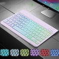 thumbnail image 1 of Wireless Keyboard Compatible with Bluetooth Portable Mute Glowing Keyboard Practical Accessories(White), 1 of 2