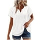 thumbnail image 3 of Ropa de estar por casa,Blusa de encaje de manga corta para mujer, cuello redondo, mezcla de poliéster y elastano, para uso diario informal, sopatenor, 3 of 9