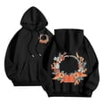 thumbnail image 2 of WFJCJPAF 2025 New Thanksgiving Plus Size Tops,Women Print Long Sleeve Loose Fashion Pullover Hoodies Tops Sweatshrits,Thanksgiving Tops for Women - Black S, 2 of 3