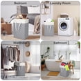 thumbnail image 6 of Xmushyra 2 Pack Large Laundry Baskets, Laundry Hampers, Freestanding Waterproof Collapsible Clothes Basket with Easy Carry Handles in Laundry Room Bathroom Bedroom Dorm,75L, 6 of 6