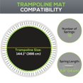 thumbnail image 3 of Soozier Tapis de Remplacement pour Trampoline Rond de 12 Pi, Tapis de Saut en PP Vert avec 72 Crochets en V et Outil à Ressort, Matériau Robuste Résistant aux UV pour les Loisirs Extérieurs dans la Cour Arrière, 3 of 7