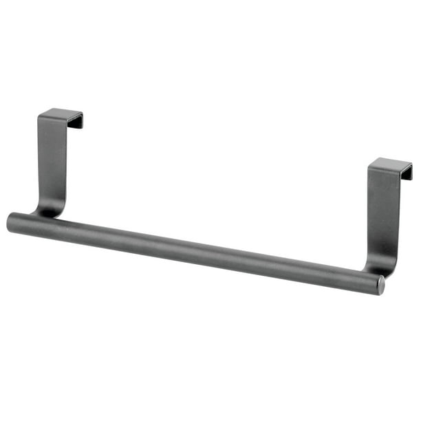 mDesign Metal Over Kitchen Door Towel Bar Holder for Hand, Dish