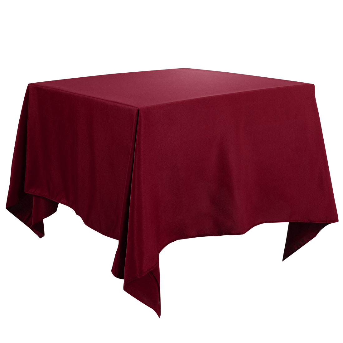 Polyester Tablecloth Square 79"x79" Burgundy Stain Resistant for