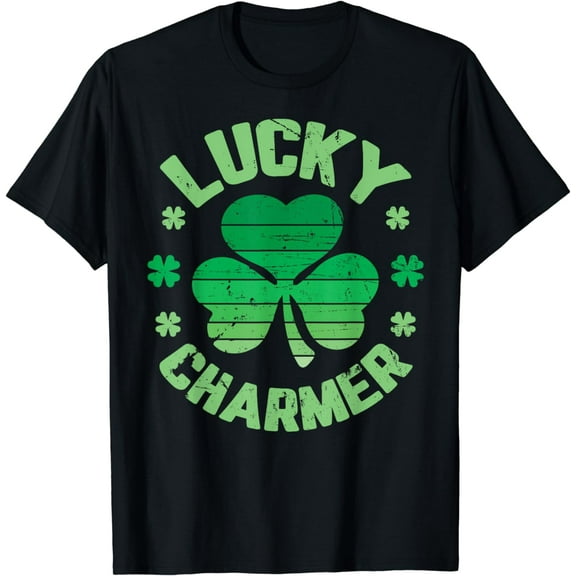 LUCKY CHARMER Shirt Boys Kids Girl Funny St. Patrick's Day T-Shirt