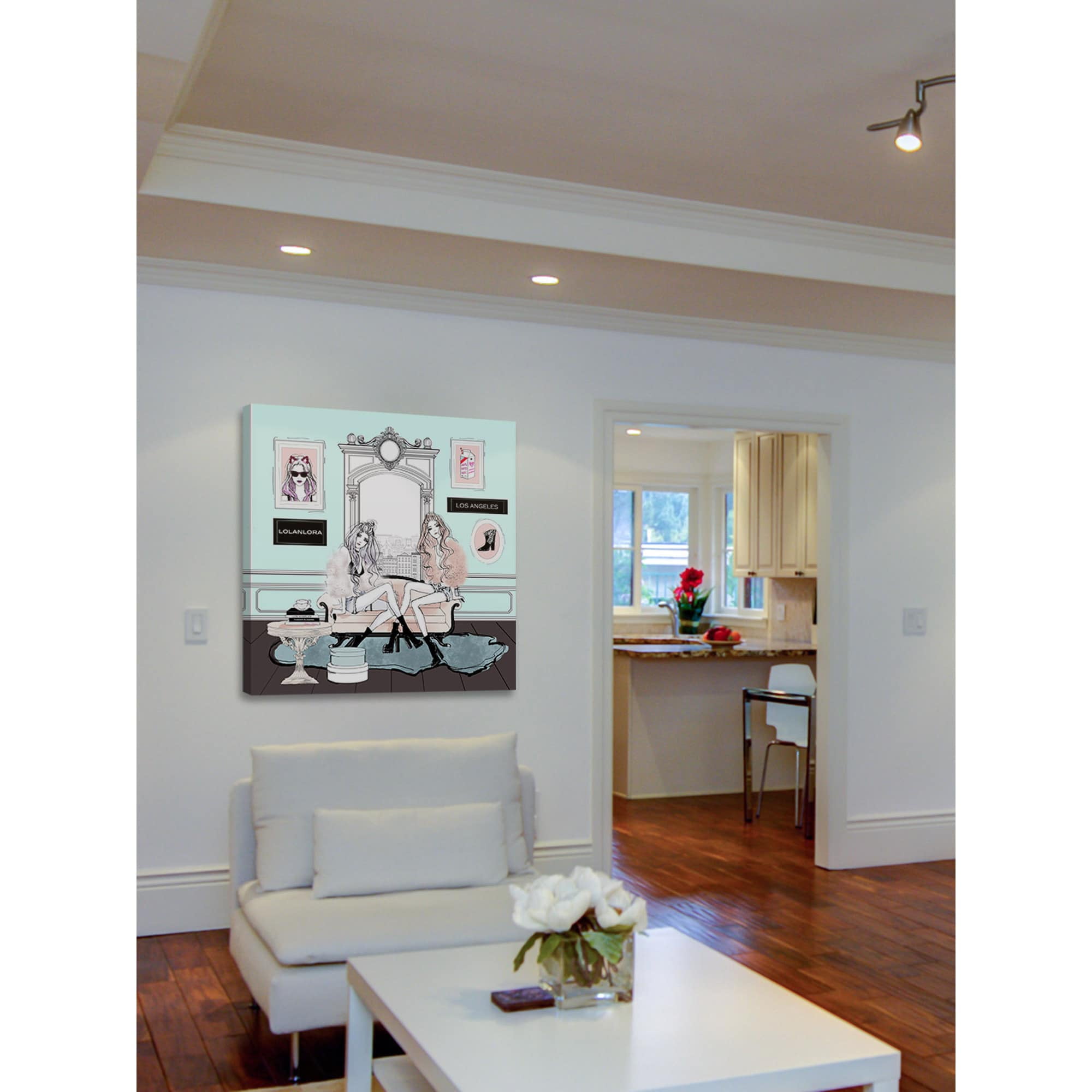 Marmont Hill "LA Shopping" by Loretta So Painting Print on Wrapped Canvas