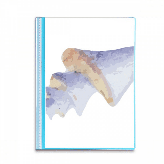Blue Marine Life Pattern Illustration Book Sheet Protectors Portfolio Binder Folder