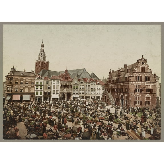 Nijmegen groote markt Canvas Wall Art (20" x 30")