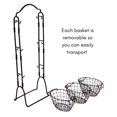 thumbnail image 4 of BirdRock Home 3-Tier Wire Basket Stand with Removable Baskets - Black, 4 of 6
