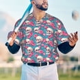 thumbnail image 5 of Hirioo happy Skull rose for Men's Baseball T-shirt Shirts Short Sleeve Casual Summer Button Stretch T Shirts,Size S-4XL-Medium, 5 of 7